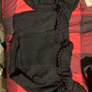 Black Lace Trim Top